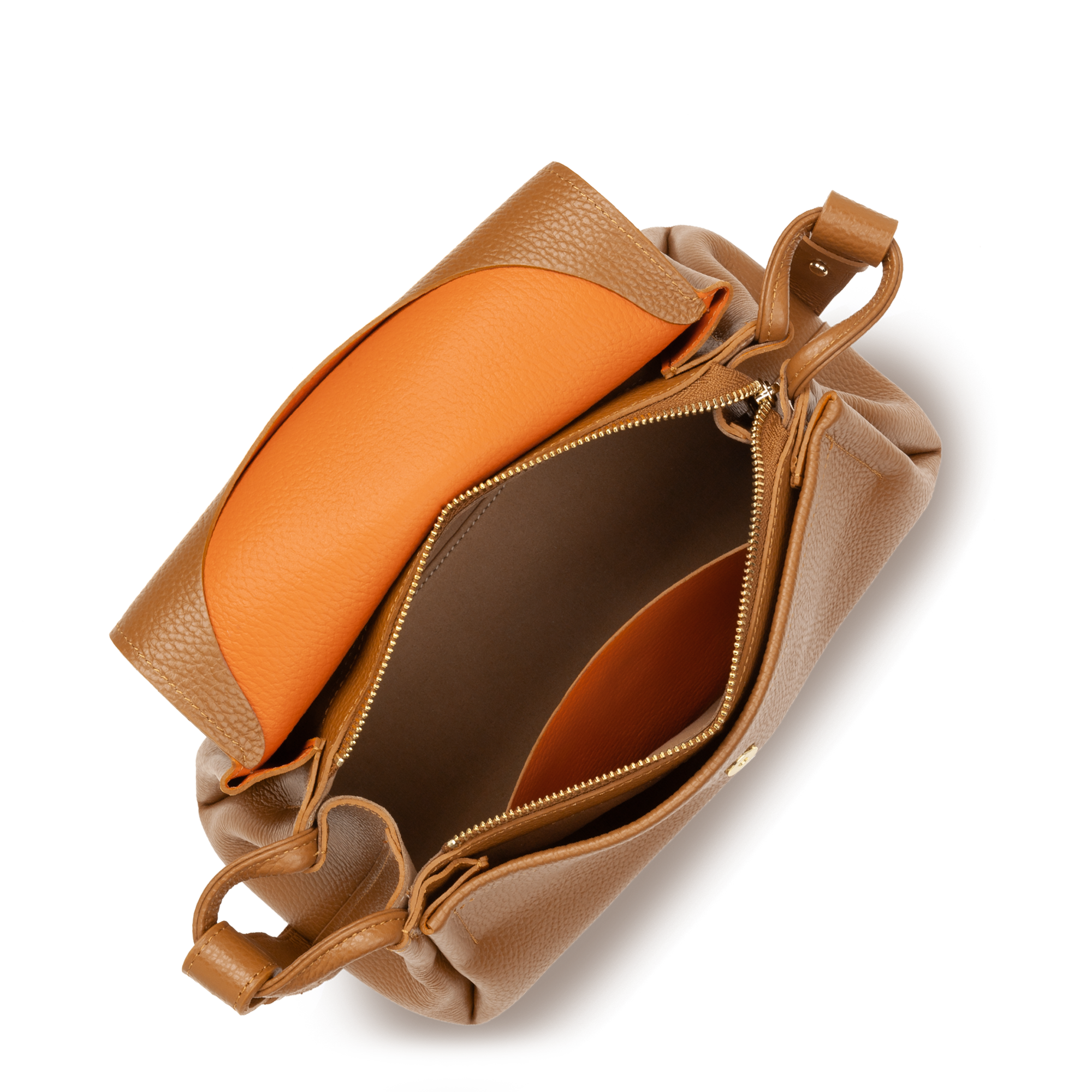 Large crossbody bag – CAMEL