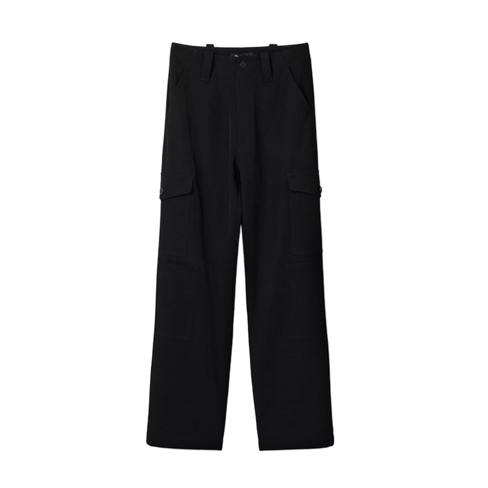 Black Polyester Jeans & Pant