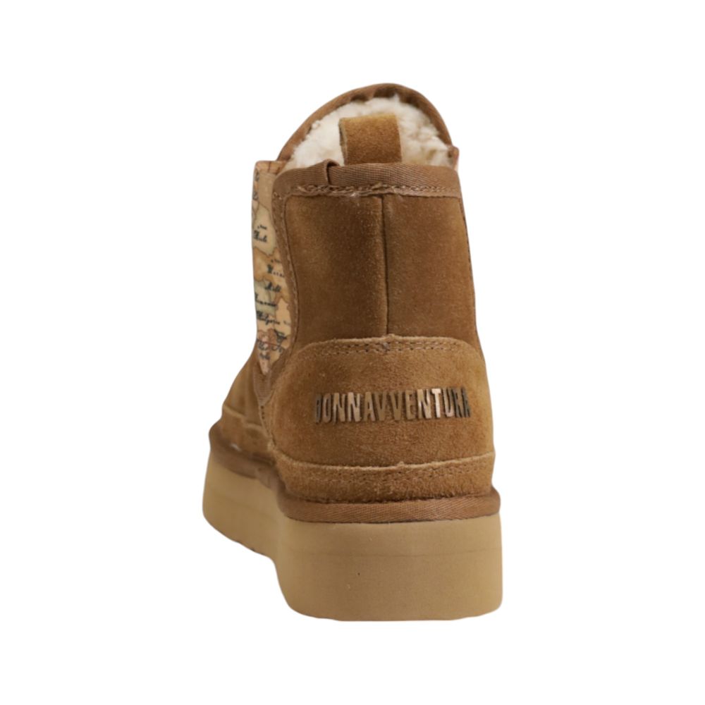 Beige Leather Ankle