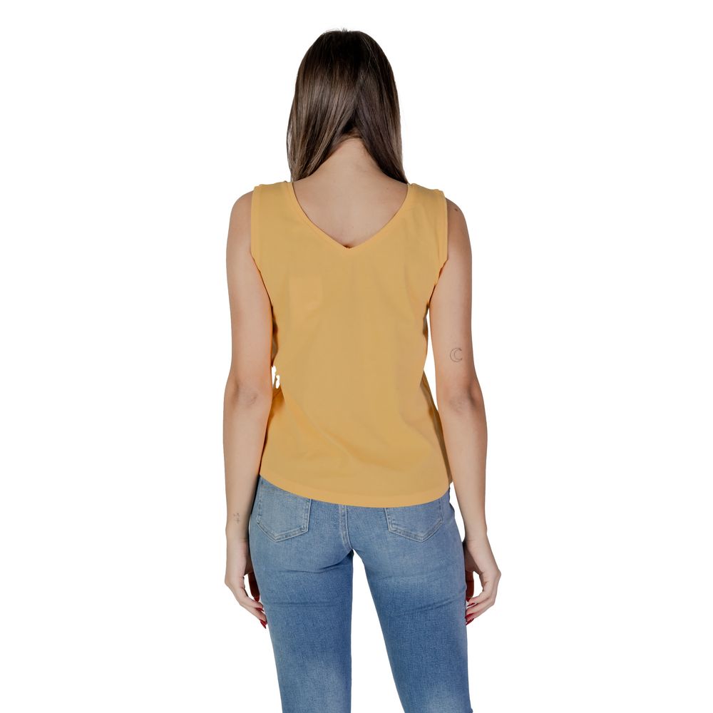 Yellow Cotton Tops & T-Shirt