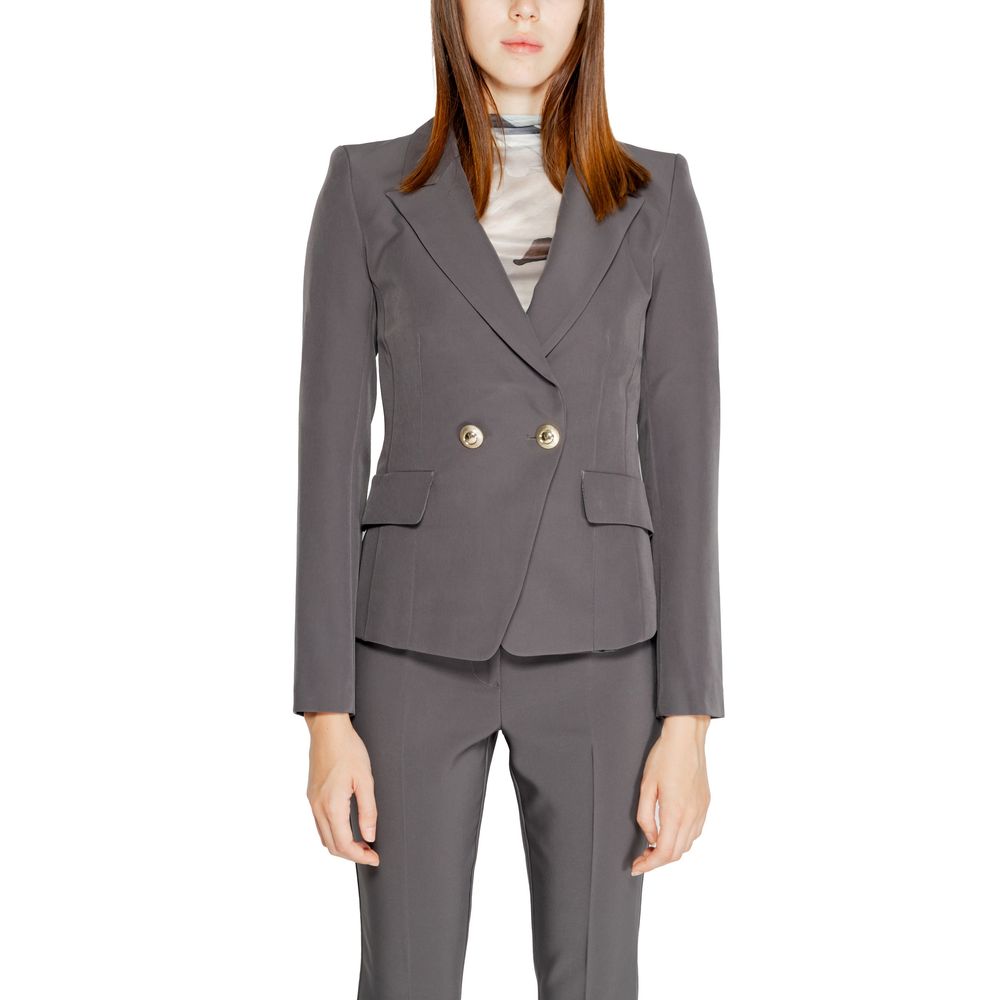 Gray Polyester Suits & Blazer