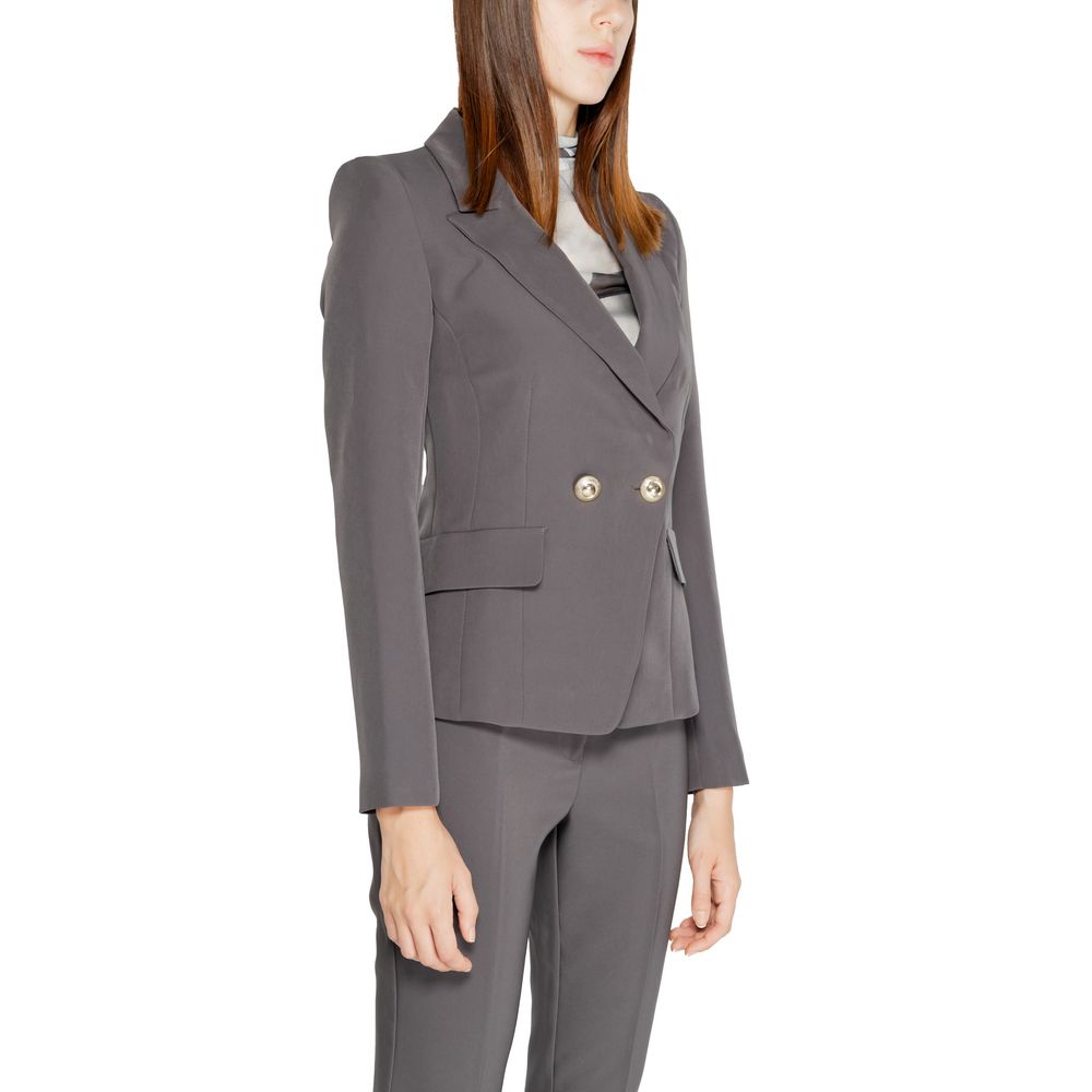 Gray Polyester Suits & Blazer