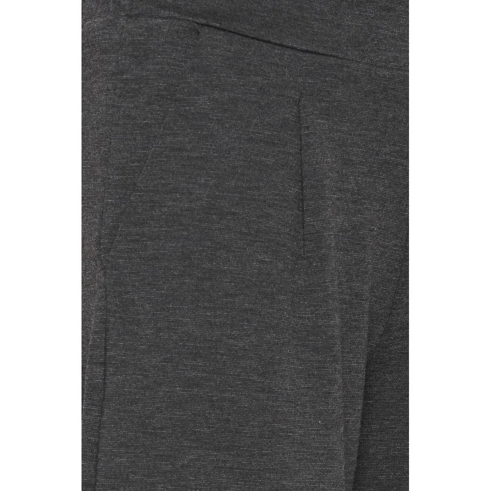 Gray Polyester Polyester Jeans & Pant