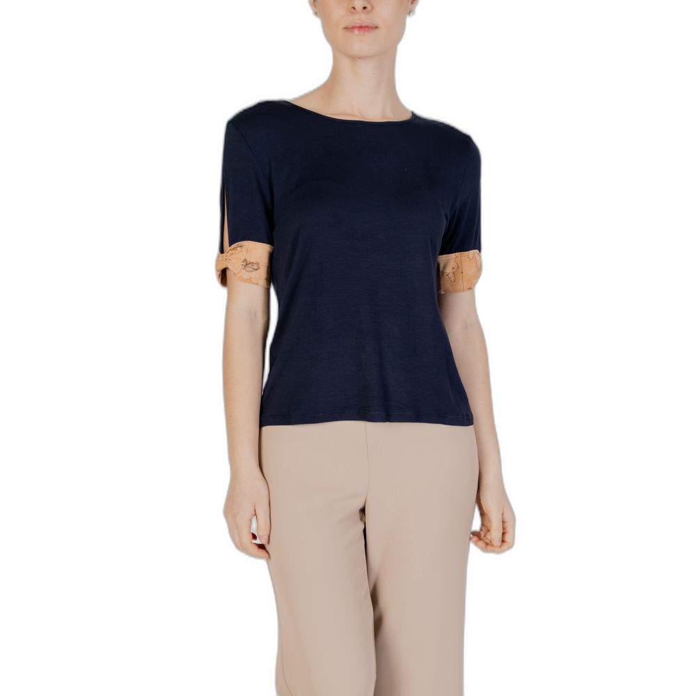 Blue Viscose Tops & T-Shirt