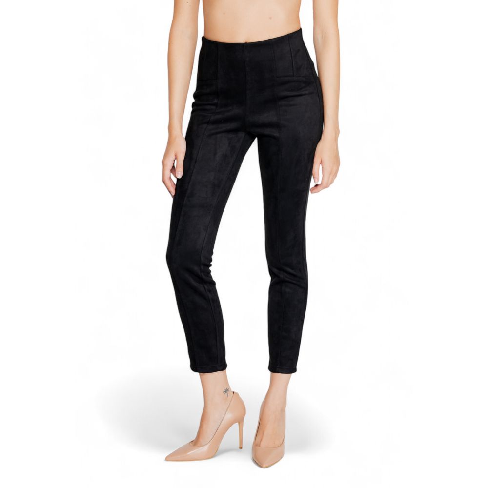 Black Polyester Jeans & Pant