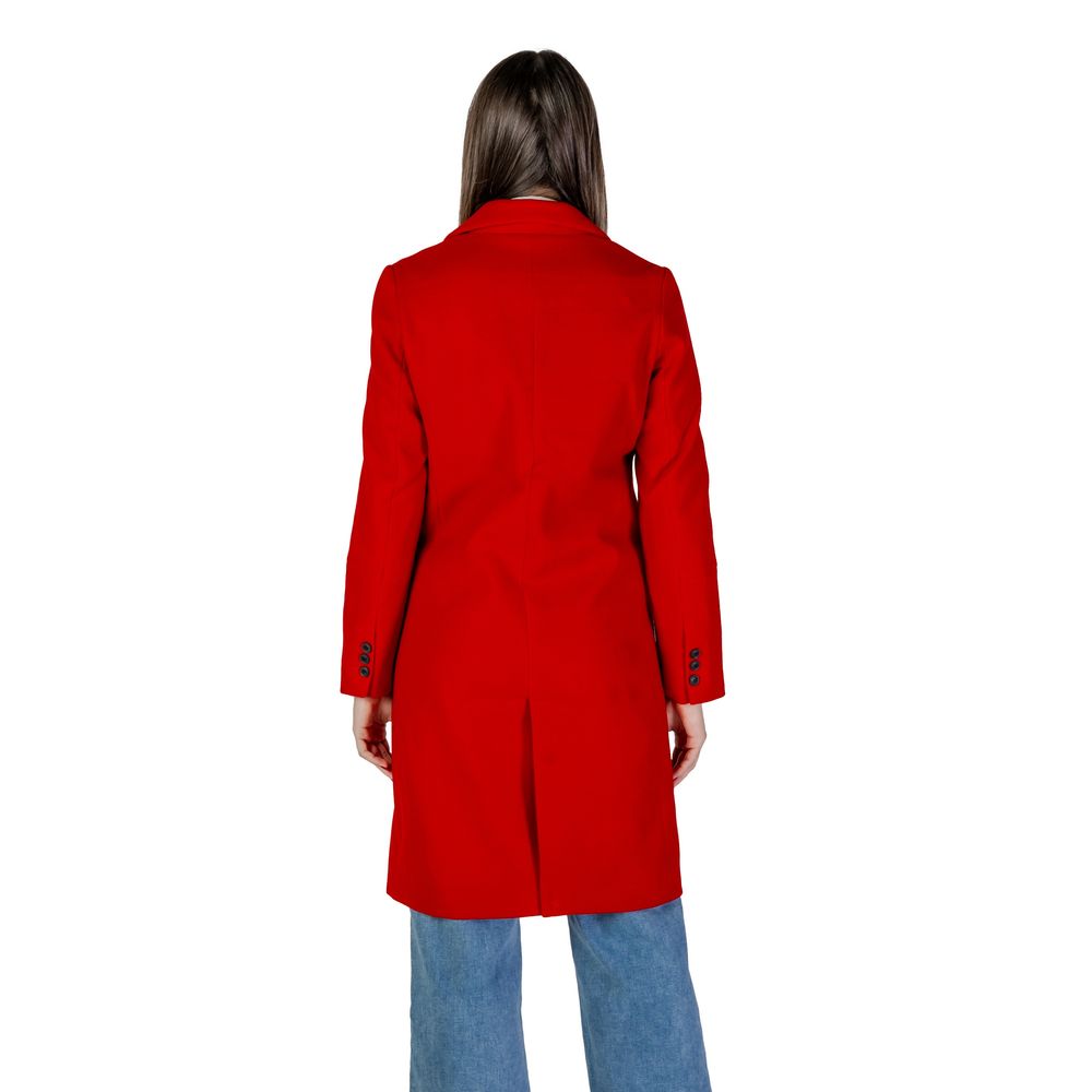 Red Polyester Coat