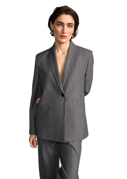 Blazer with Checked Pattern Rock Patterned