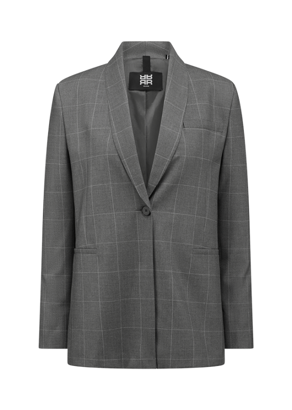 Blazer with Checked Pattern Rock Patterned