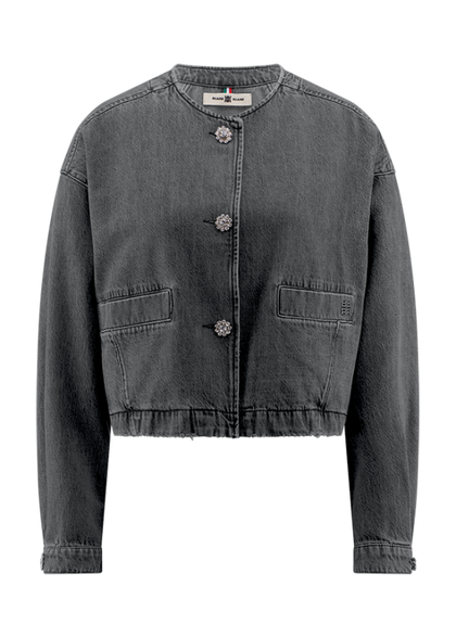 Cropped Denim Jacket Mid Authentic Grey