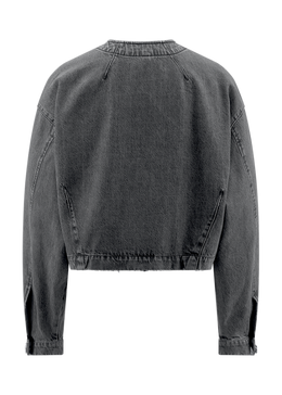 Cropped Denim Jacket Mid Authentic Grey