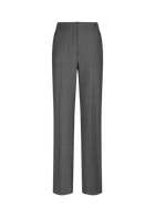 Wide Fit Trousers with Checked Pattern Rock Patterned