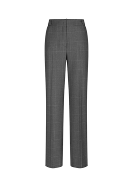Wide Fit Trousers with Checked Pattern Rock Patterned