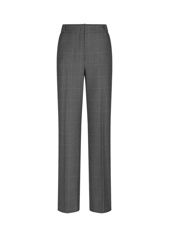 Wide Fit Trousers with Checked Pattern Rock Patterned