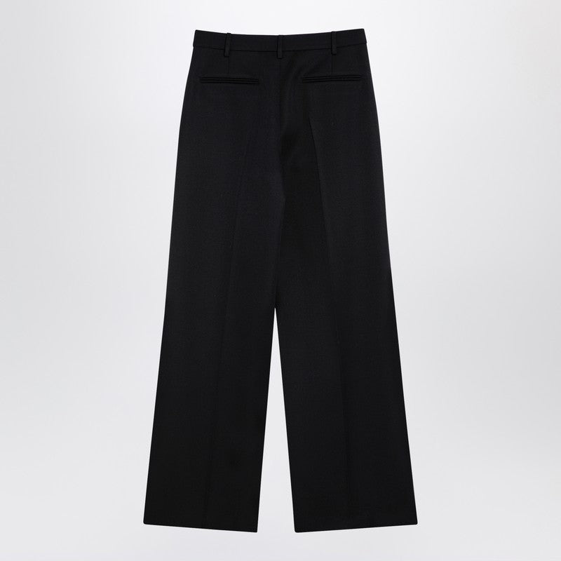 Valentino Black wool wide trousers
