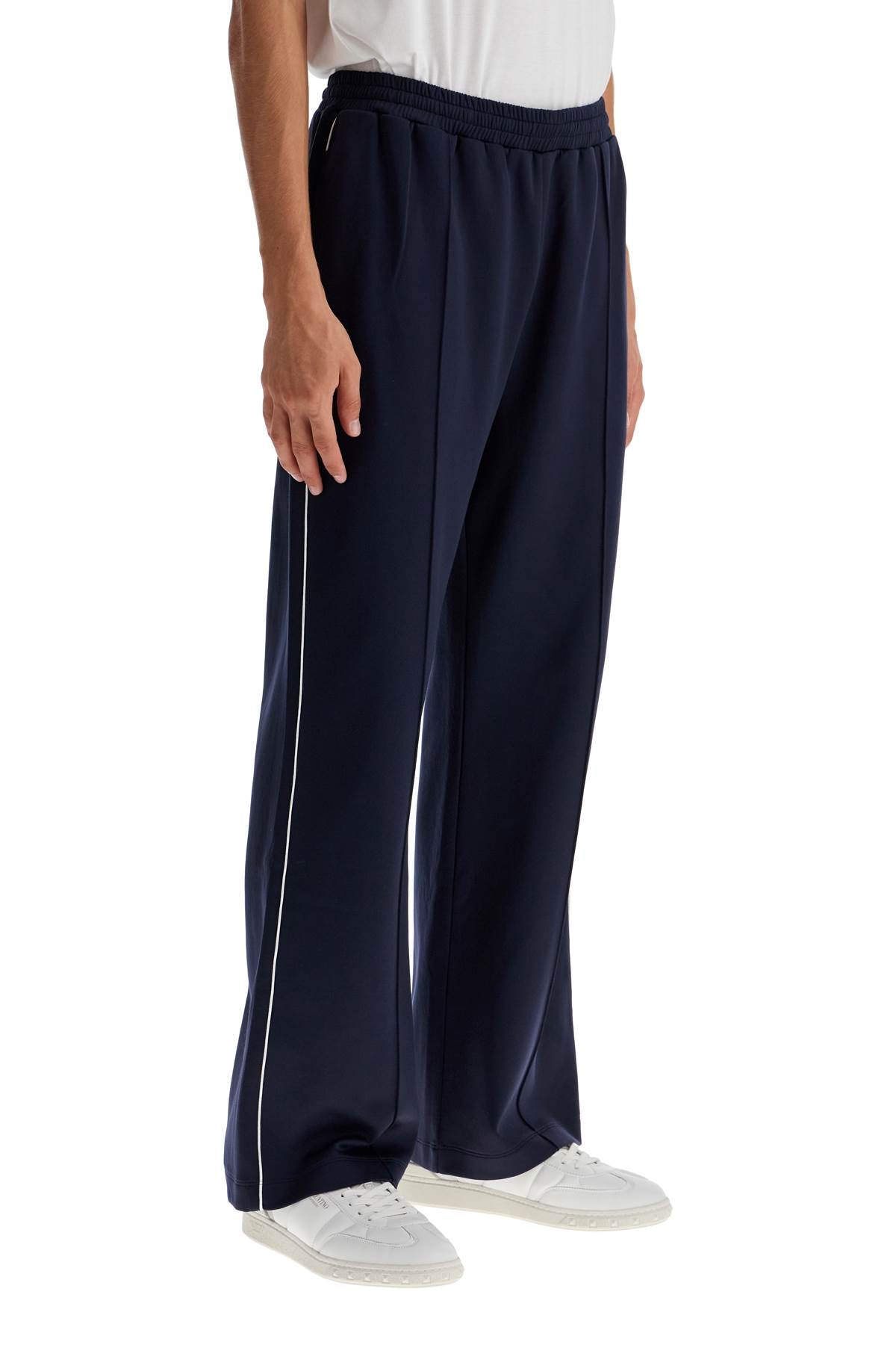 Valentino Garavani jogger pants with metallic v detail