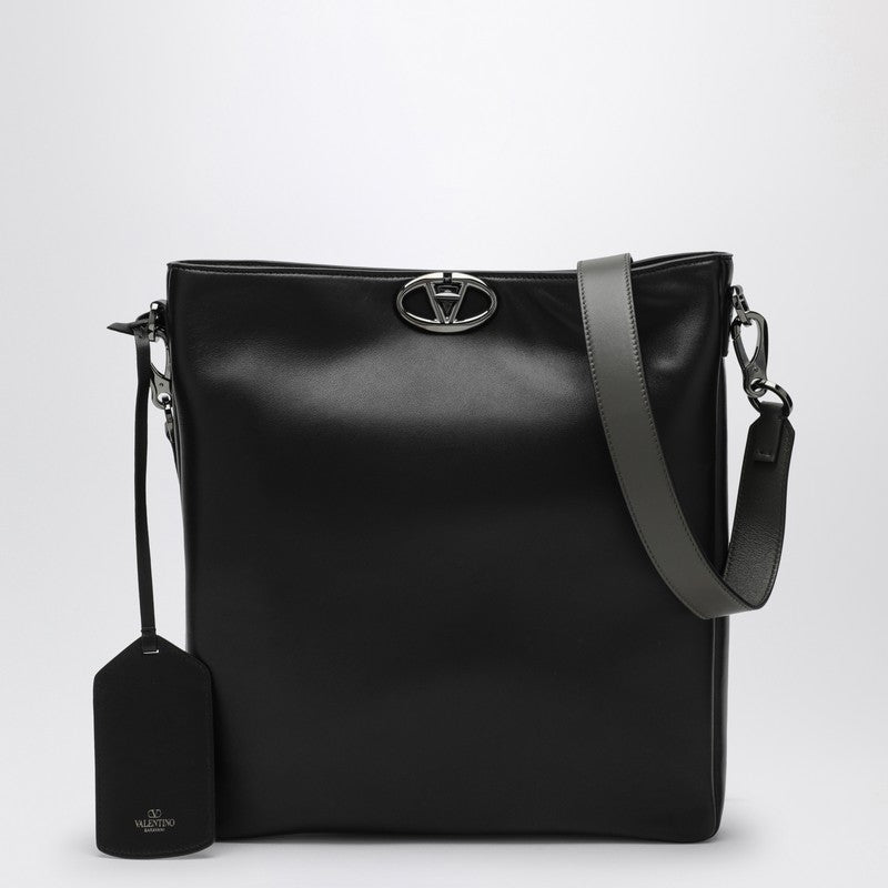 Valentino Garavani Vlogo Locker black leather shoulder bag