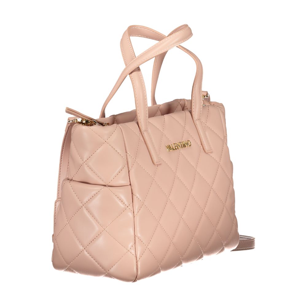 Pink Polyethylene Women Handbag