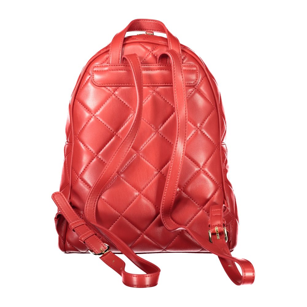 Red Polyethylene Women Backpack