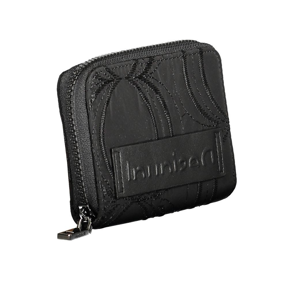 Black Polyester Women Wallet