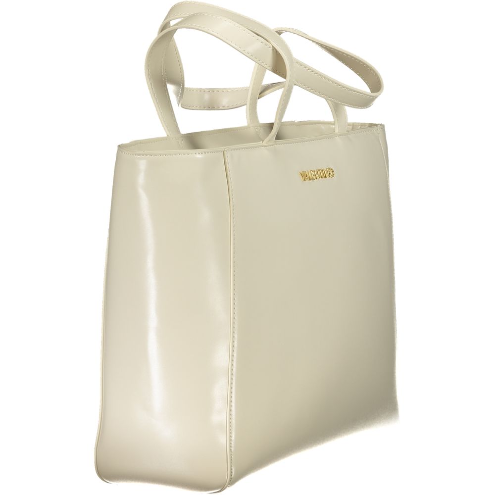 Beige Polyethylene Women Handbag