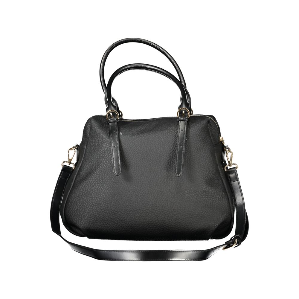 Black Polyethylene Women Handbag