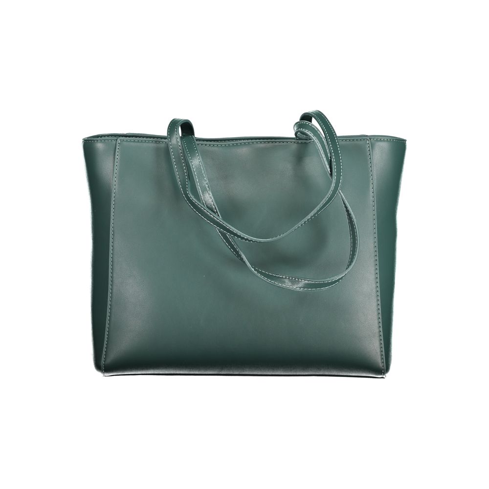 Green Polyethylene Women Handbag