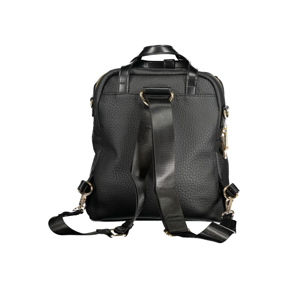 Black Polyethylene Women Backpack