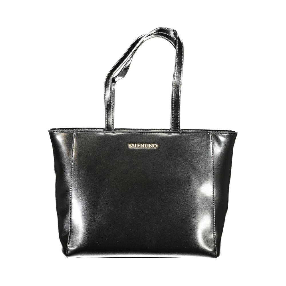 Black Polyethylene Women Handbag