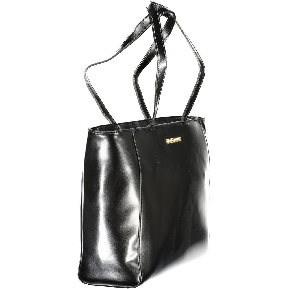 Black Polyethylene Women Handbag