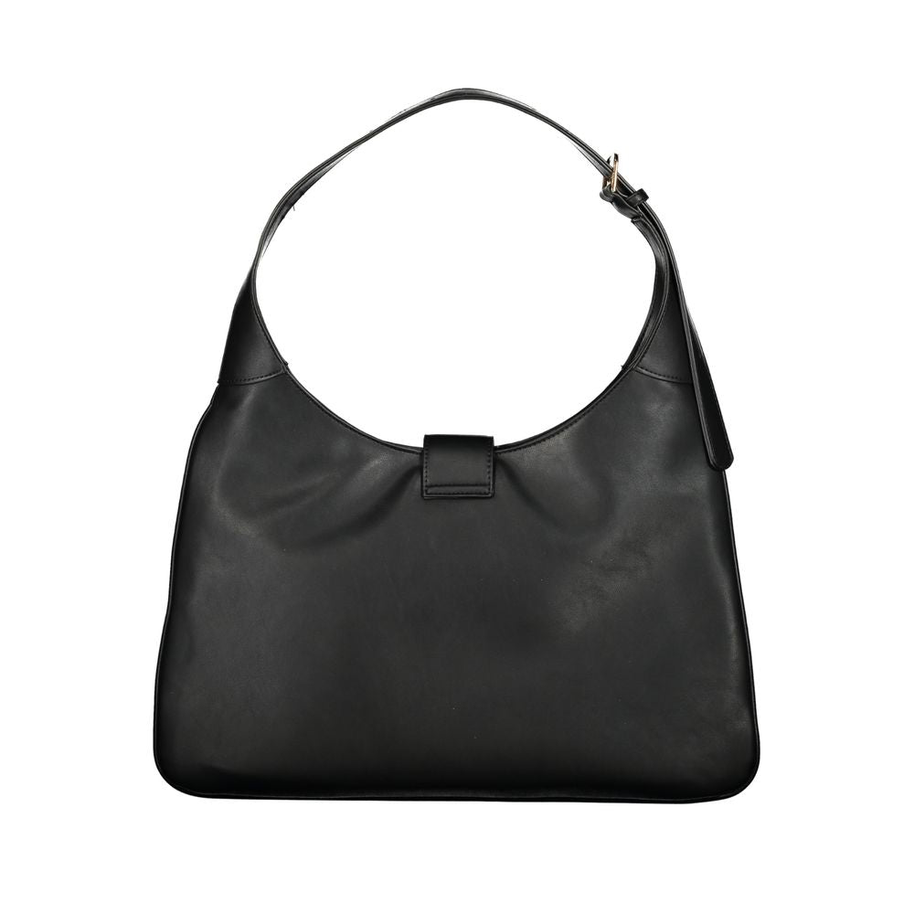 Black Polyethylene Women Handbag