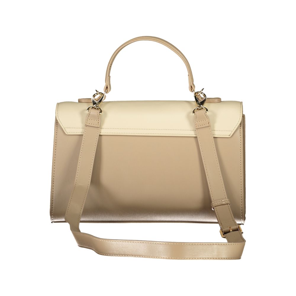 Beige Polyethylene Women Handbag