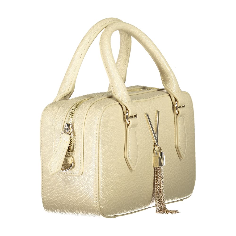 Beige Polyethylene Women Handbag