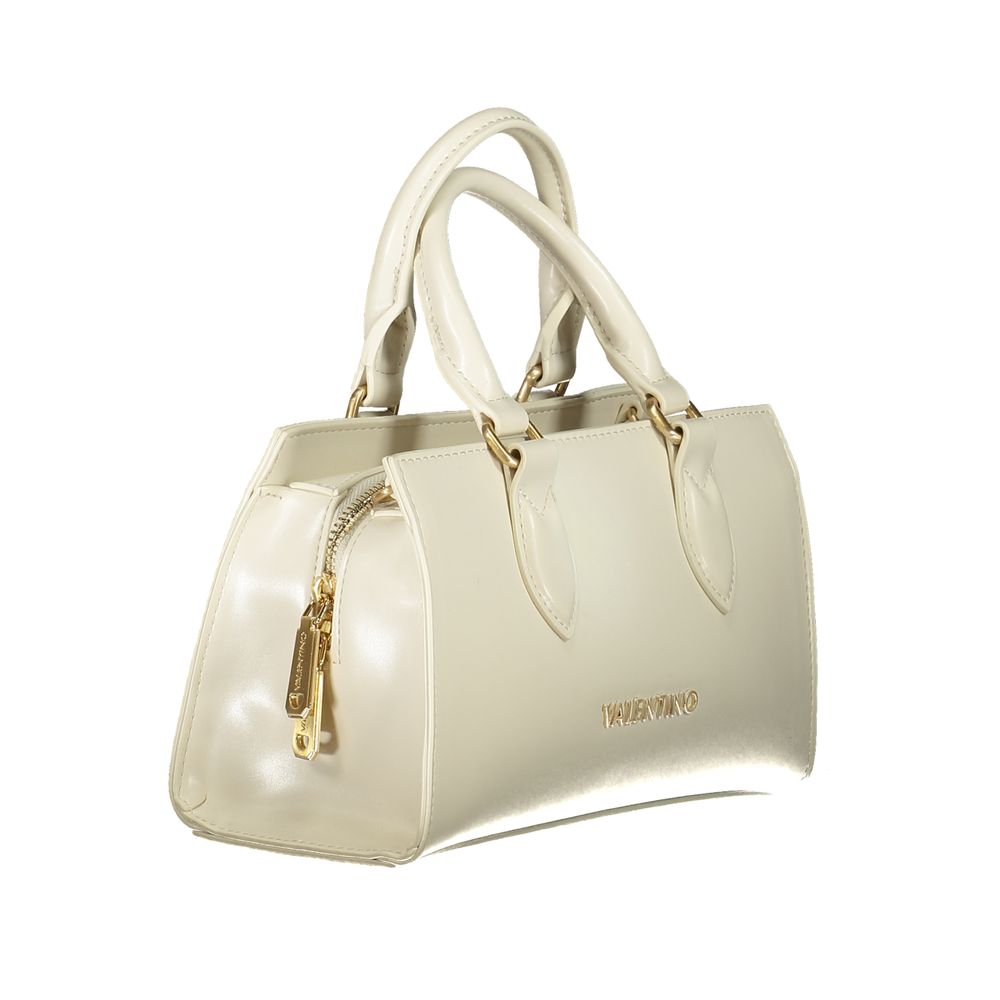 Beige Polyethylene Women Handbag