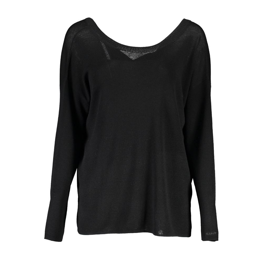 Black Wool Women Sweater