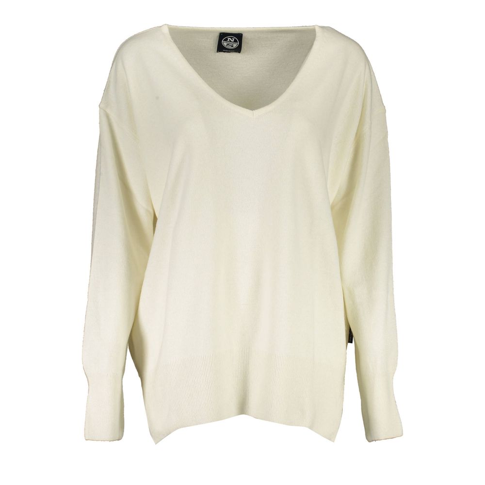 White Wool Women Sweater