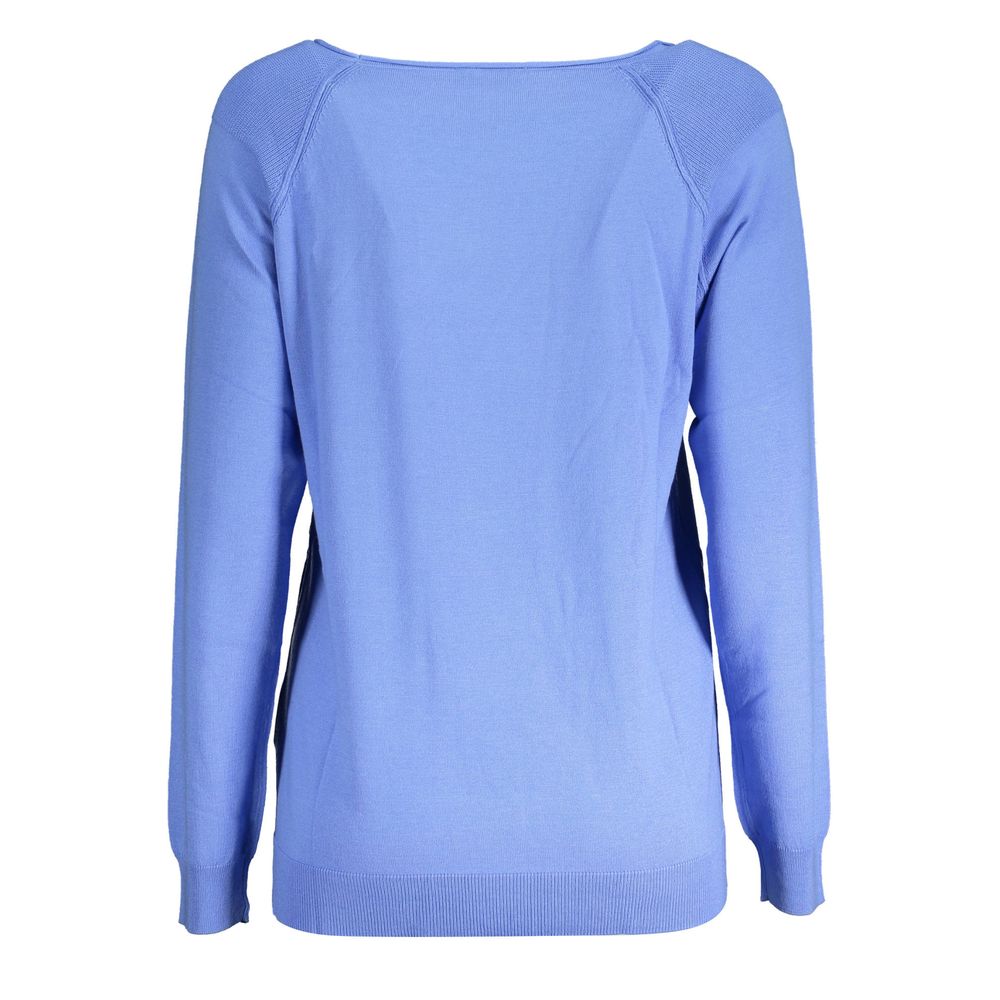 Light Blue Viscose Women Sweater