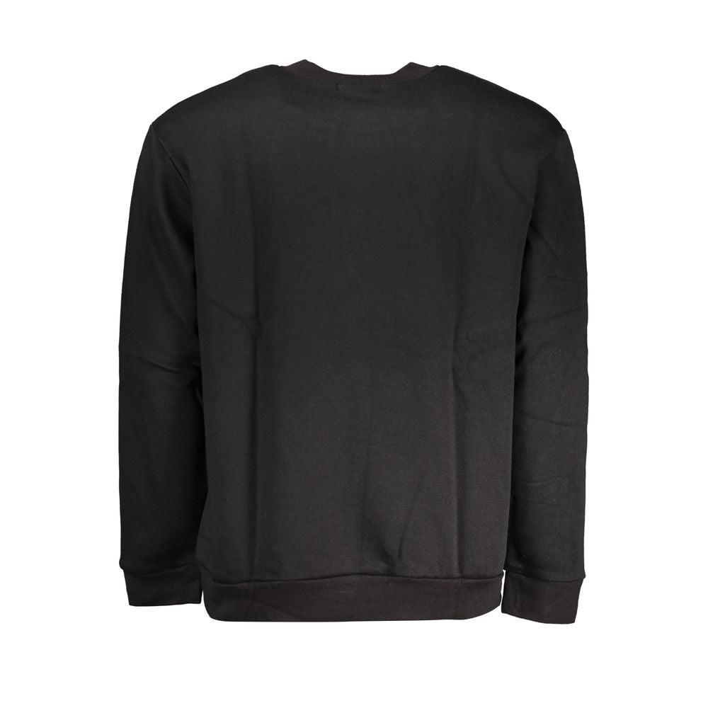 Chic Fleece Crew Neck Sweatshirt in Black