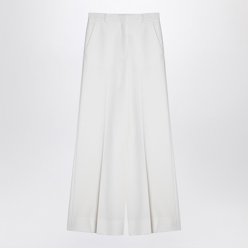 Stella McCartney Cream-coloured wool flared trousers