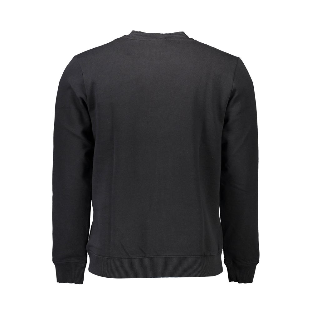 Black Cotton Men Sweater