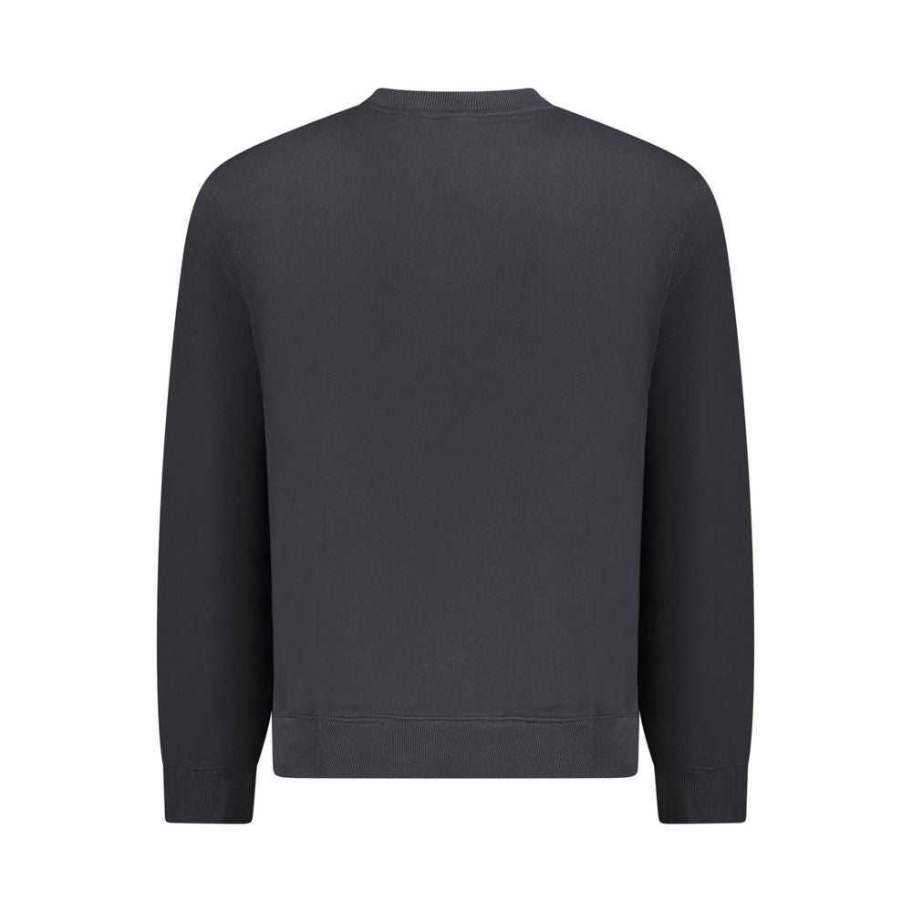 Black Cotton Men Sweater