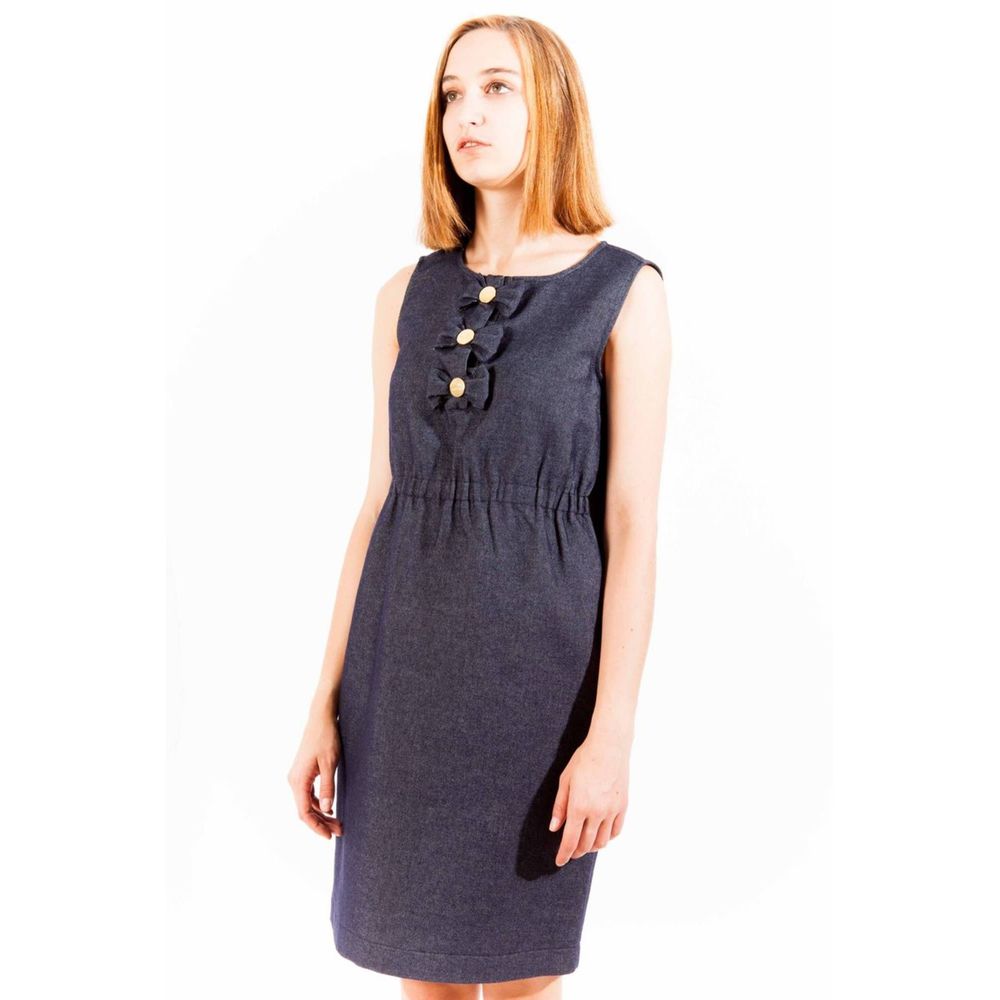 Blue Cotton Women Dress