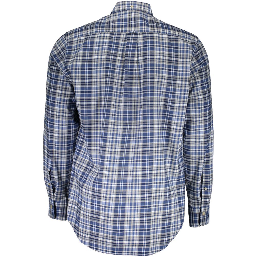 Blue Cotton Men Shirt