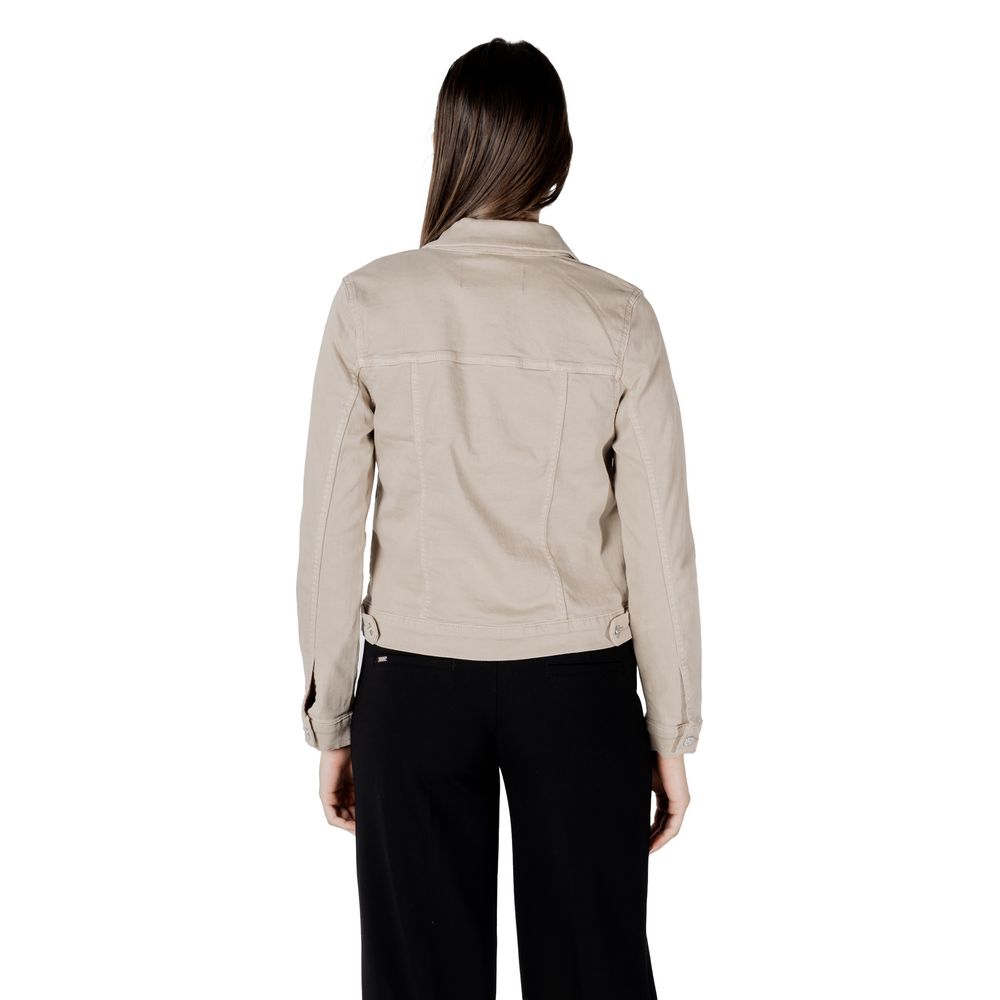 Beige Cotton Jackets & Coat