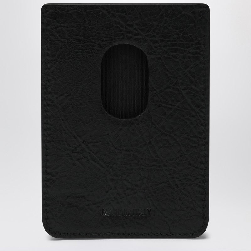 Balenciaga Black vertical card holder with logo print