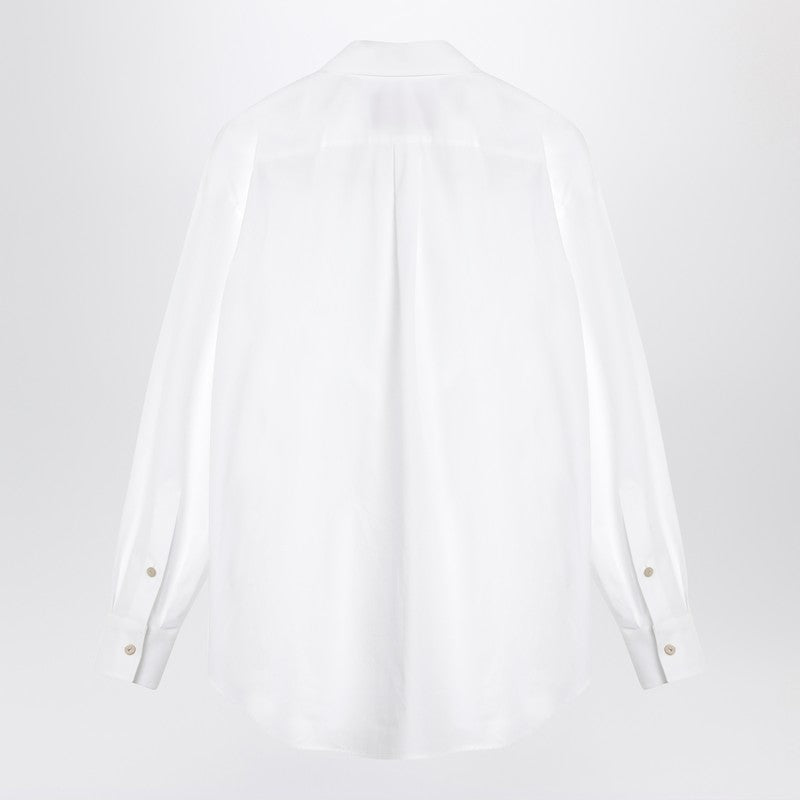 Valentino White cotton shirt with ruffles