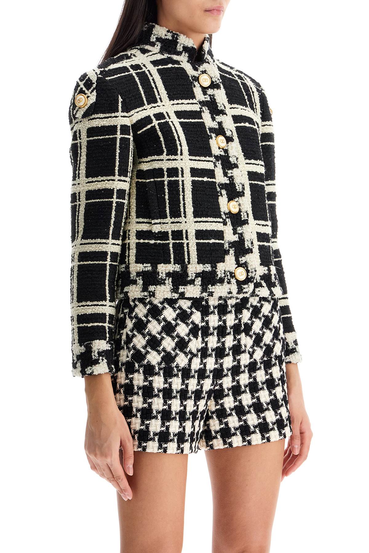 Valentino Garavani 'macro check tweed jacket for