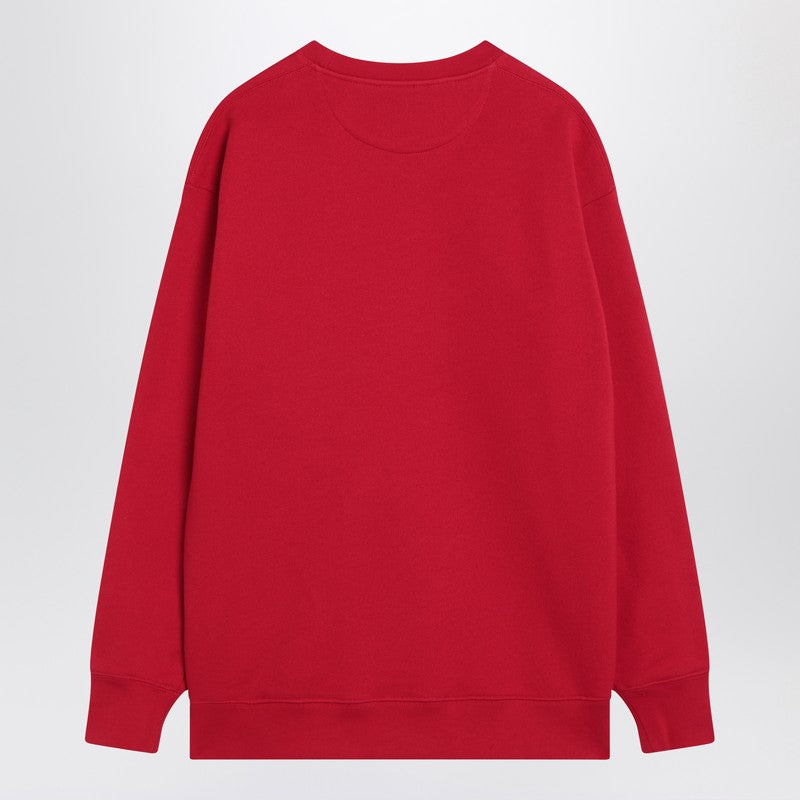Red sweatshirt with Chez Valentino print