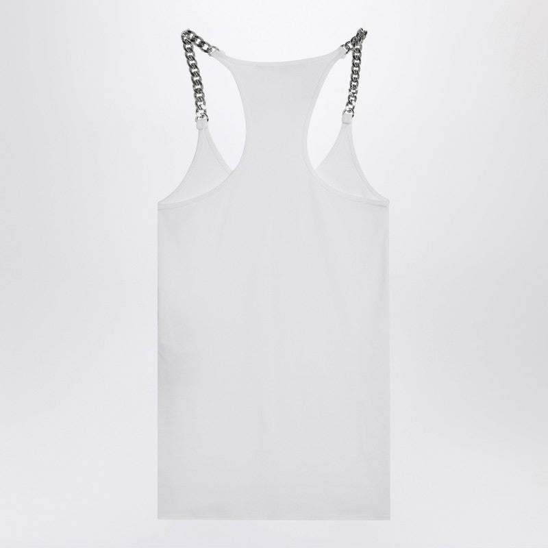 Stella McCartney White tank top with chain straps