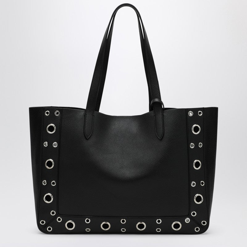 Valentino Garavani Black media shopping bag