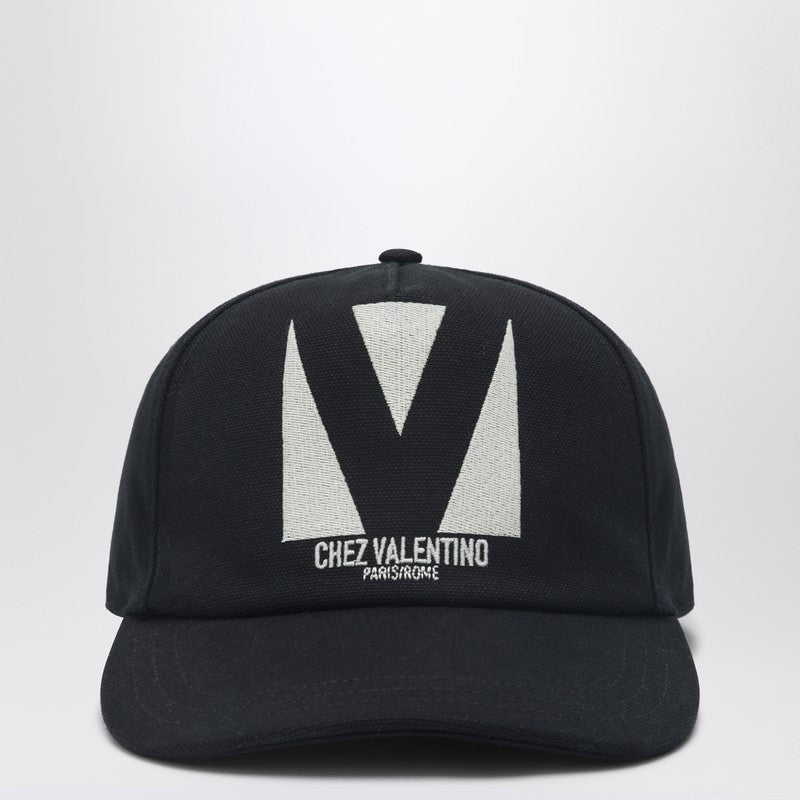 Valentino Garavani Chez Valentino black baseball cap